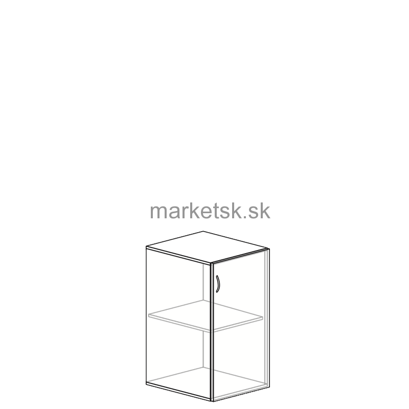 Kancelárska skriňa M182 - 40 x 74 x 47 cm